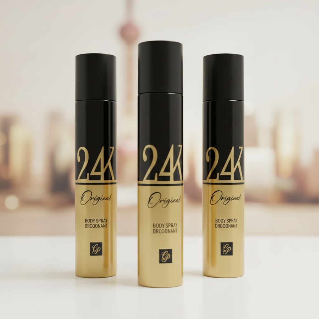 24K Perfume close-up showing gold finish details